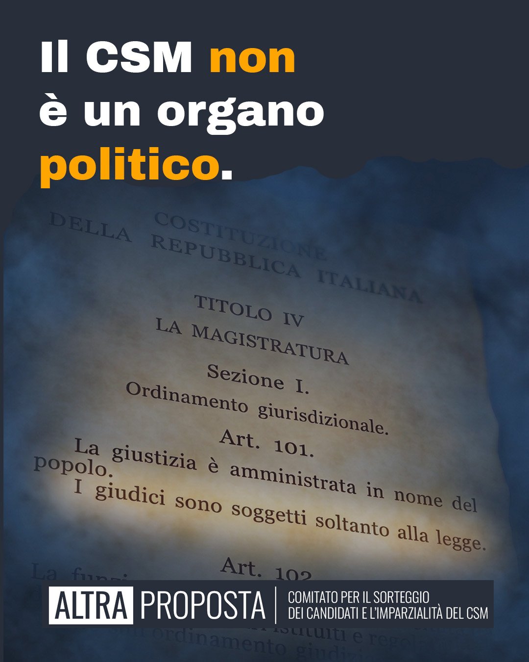 Il CSM non è un organo politico