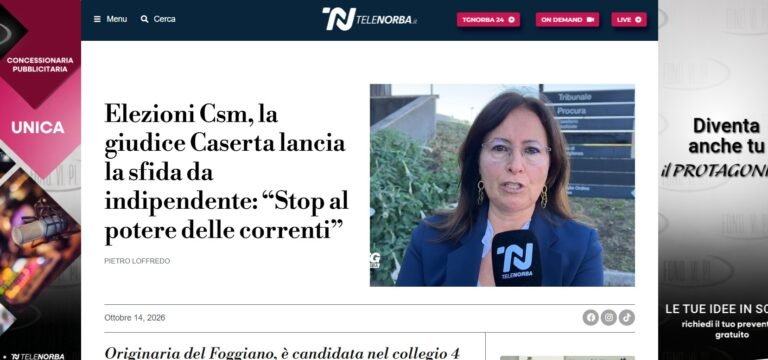 Elezioni Csm, la giudice Caserta lancia la sfida da indipendente: “Stop al potere delle correnti”